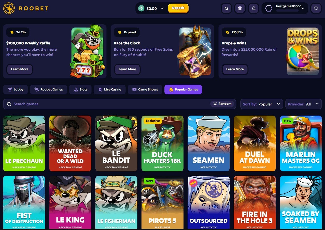 Roobet official website